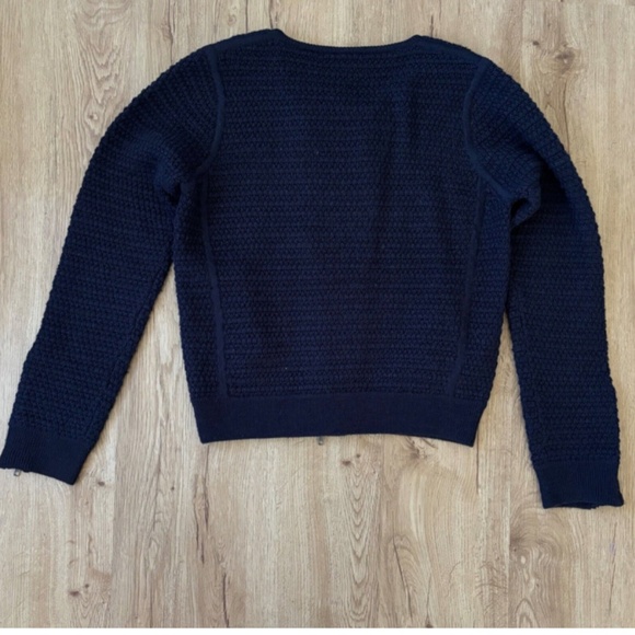 ★Paul & Joe Sister Navy Zip Front Chunky Knit Cardigan Sweater Size 3★ - Picture 2 of 5